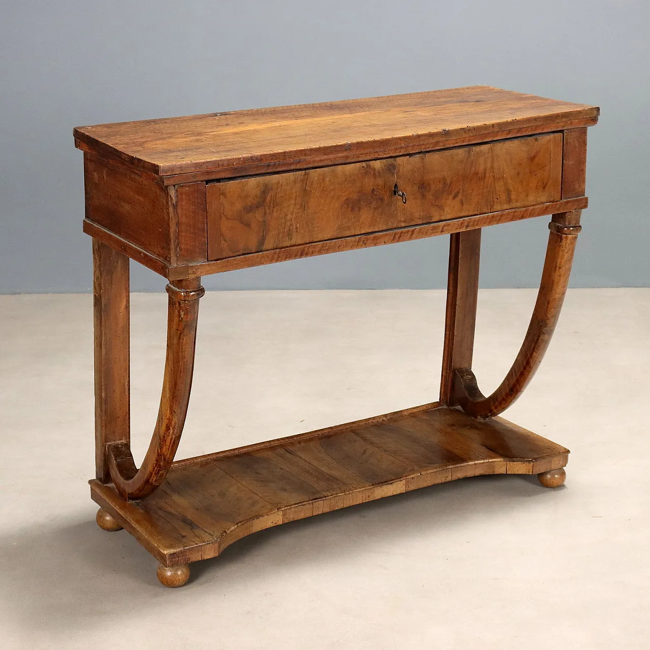 Empire console table in walnut, early 19th century 1