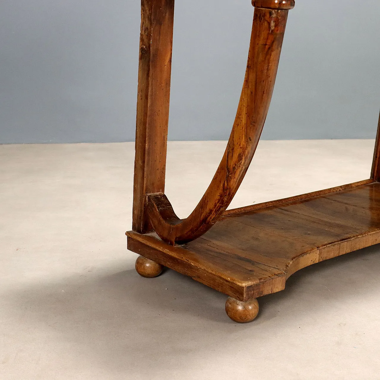 Empire console table in walnut, early 19th century 4