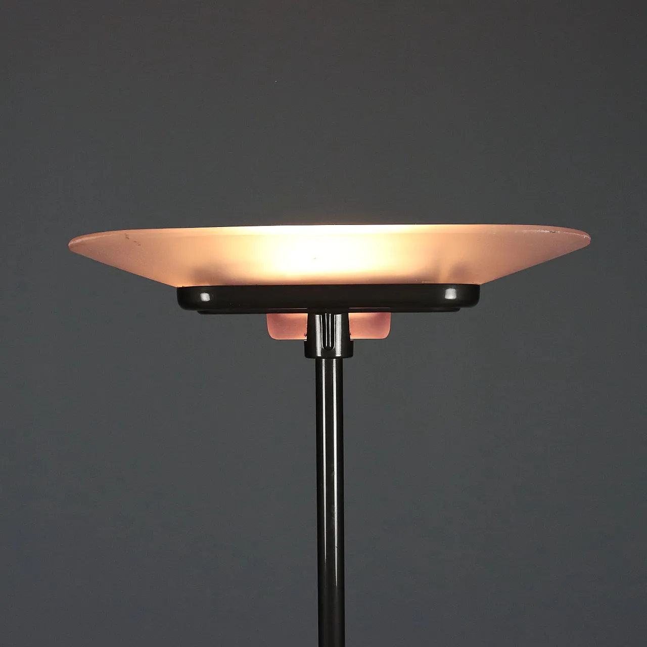 Floor lamp in metal and satin-finish glass, 20th century 3