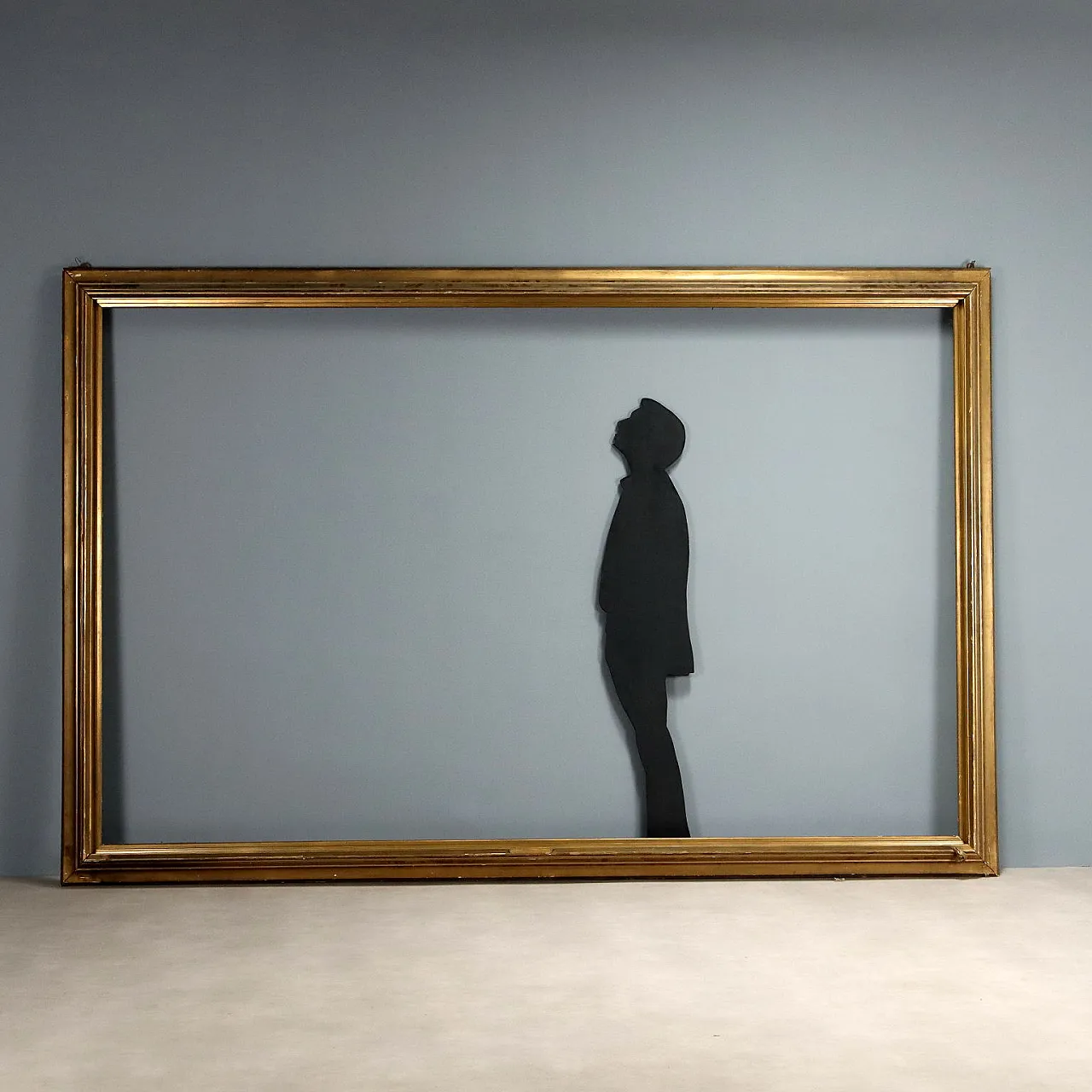 Art Deco frame in silver-plated wood, mid-20th century 2