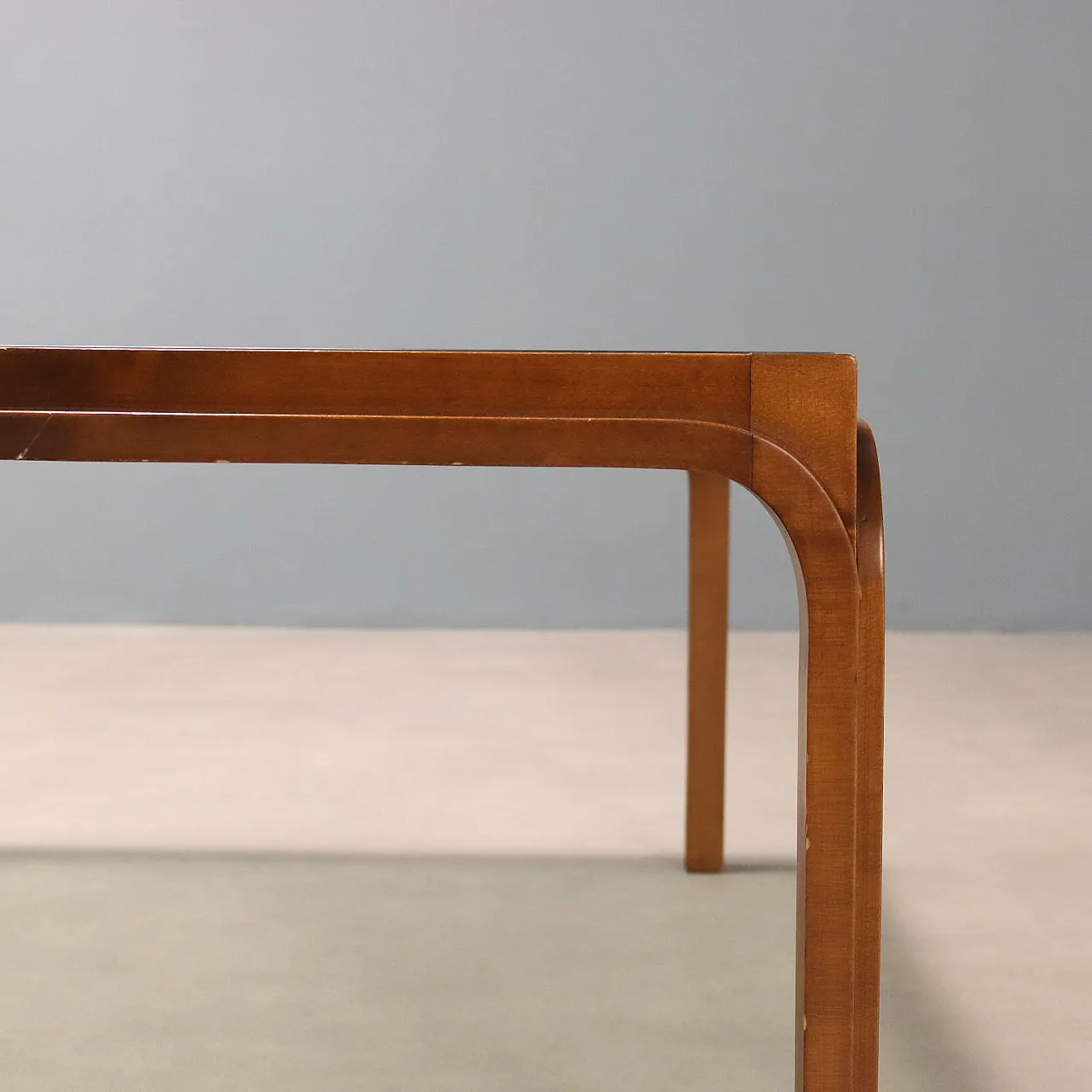 Structure in stained beech wood and smoked glass top, 20th century 5