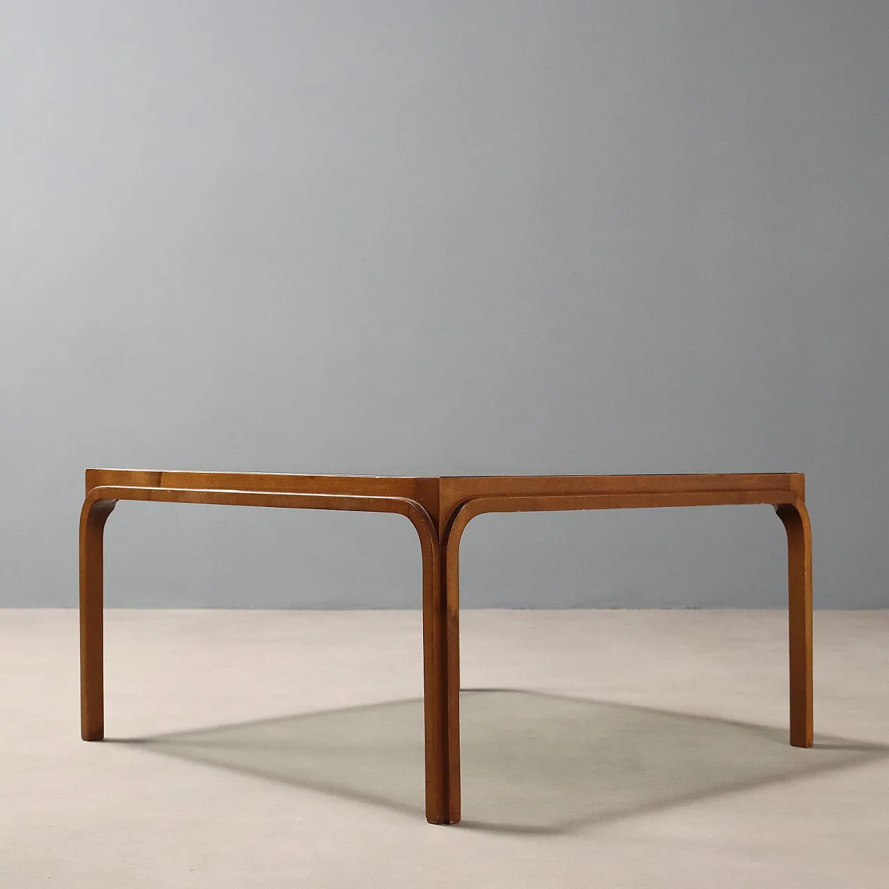 Structure in stained beech wood and smoked glass top, 20th century 8