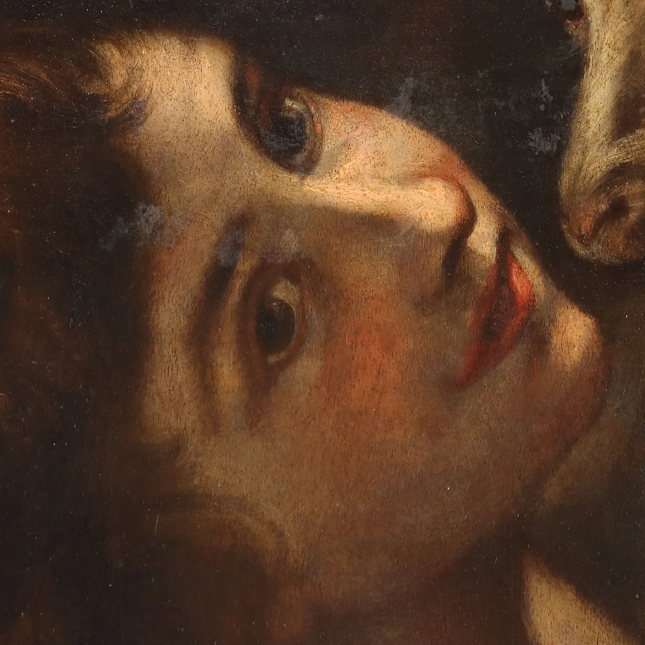 Saint John the Baptist, oil on panel, 18th century 4