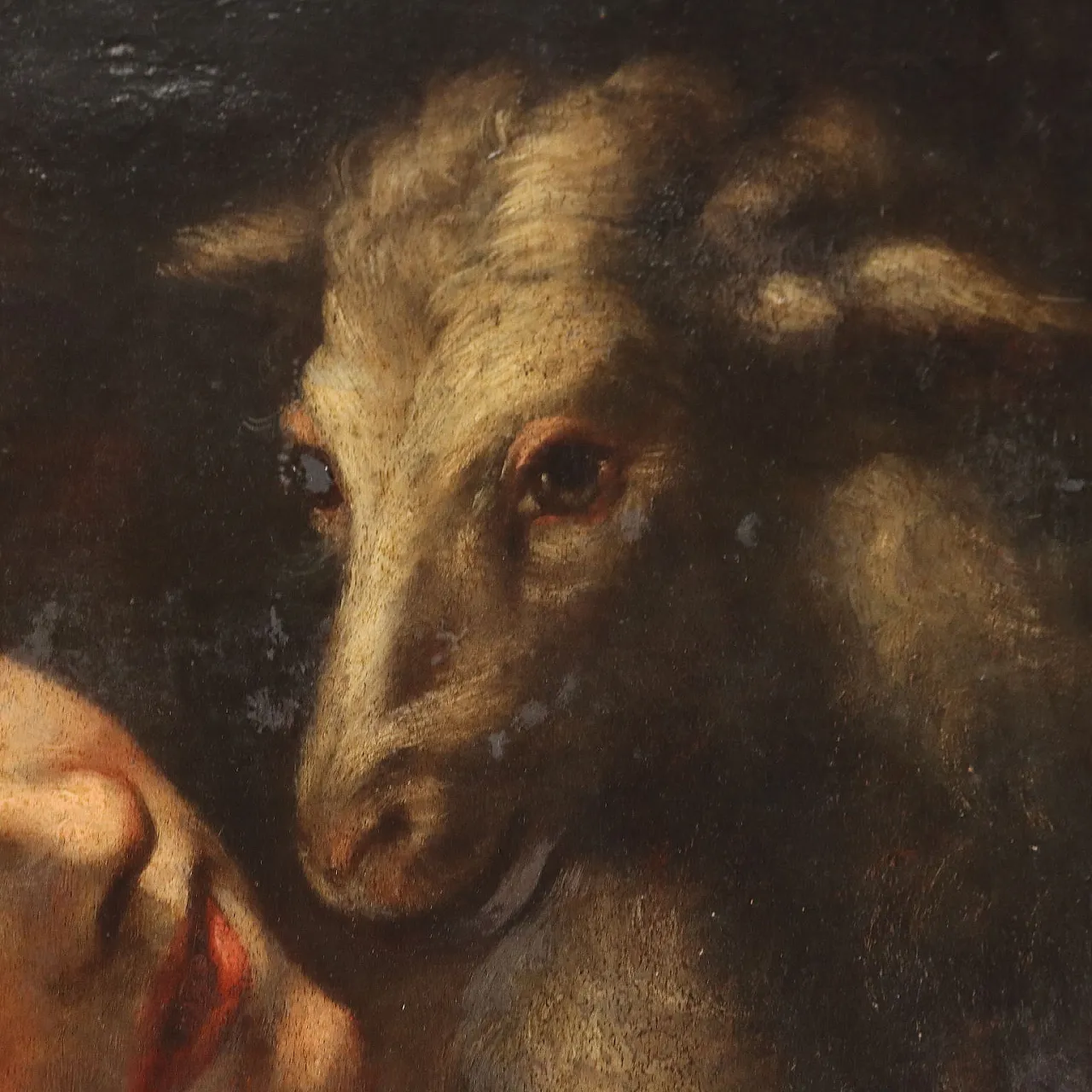 Saint John the Baptist, oil on panel, 18th century 5