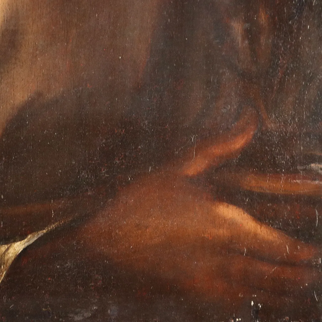 Saint John the Baptist, oil on panel, 18th century 7