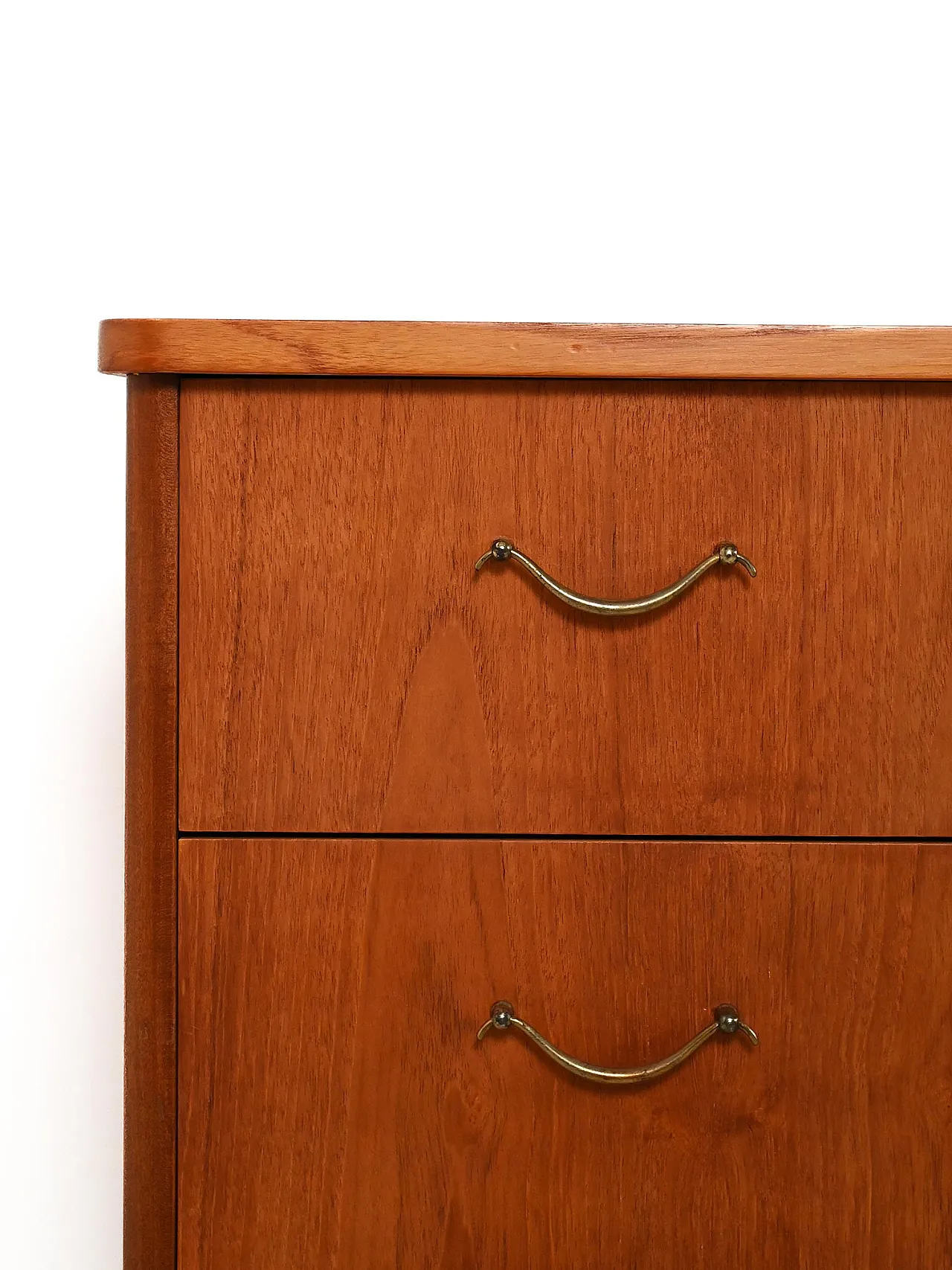 Scandinavian chest of drawers in teak with brass inserts, 1950s 5