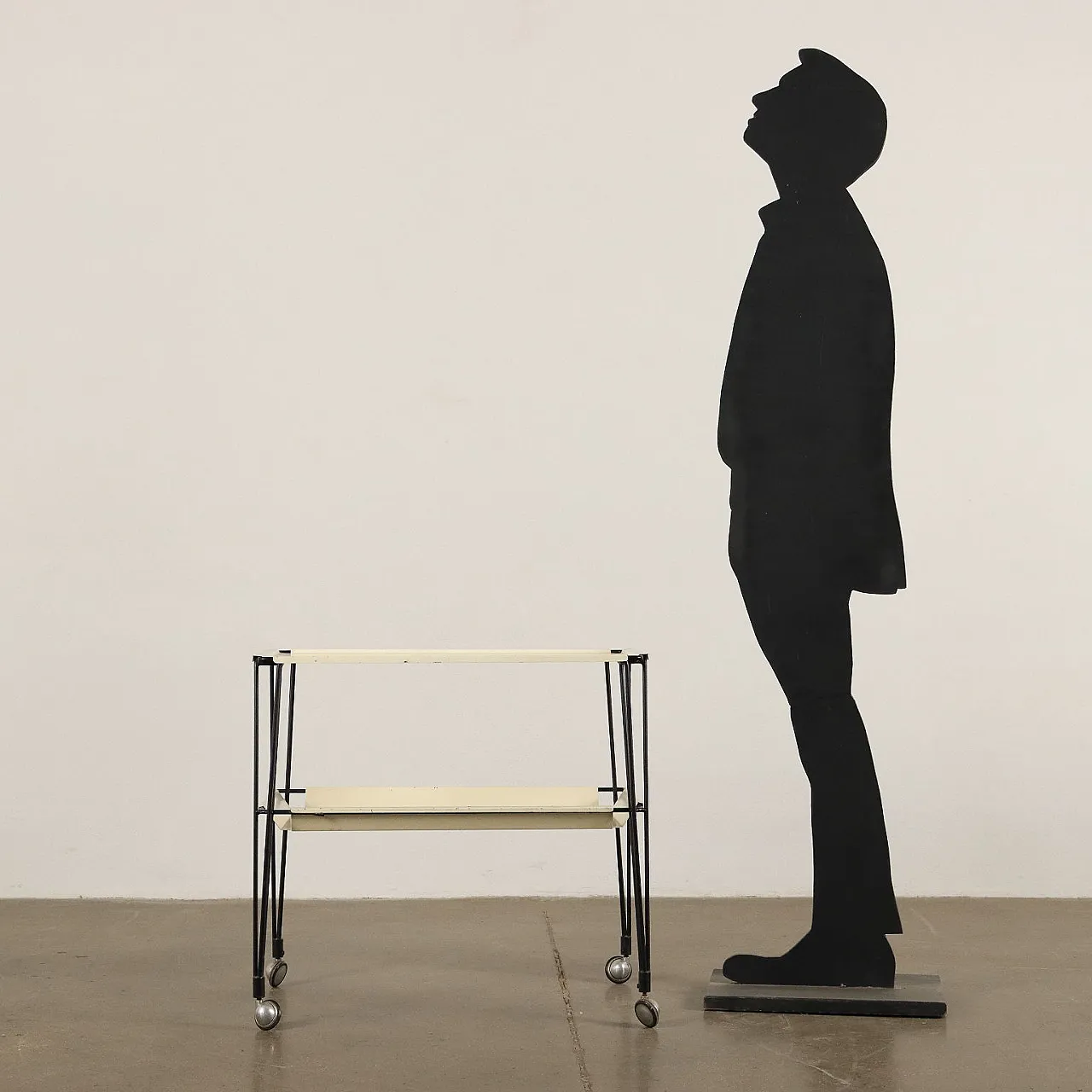 Serving trolley in metal, 1960s 3