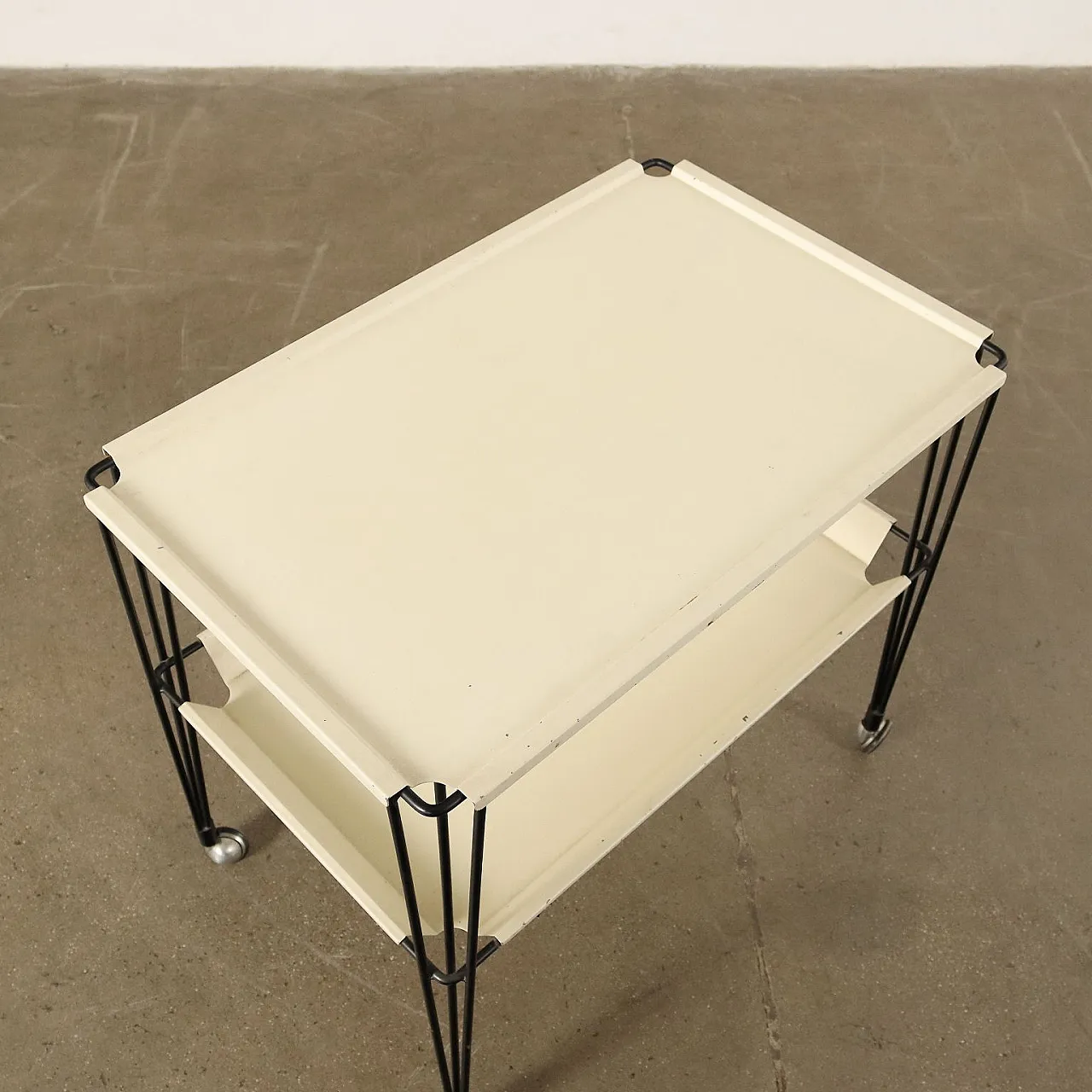 Serving trolley in metal, 1960s 5
