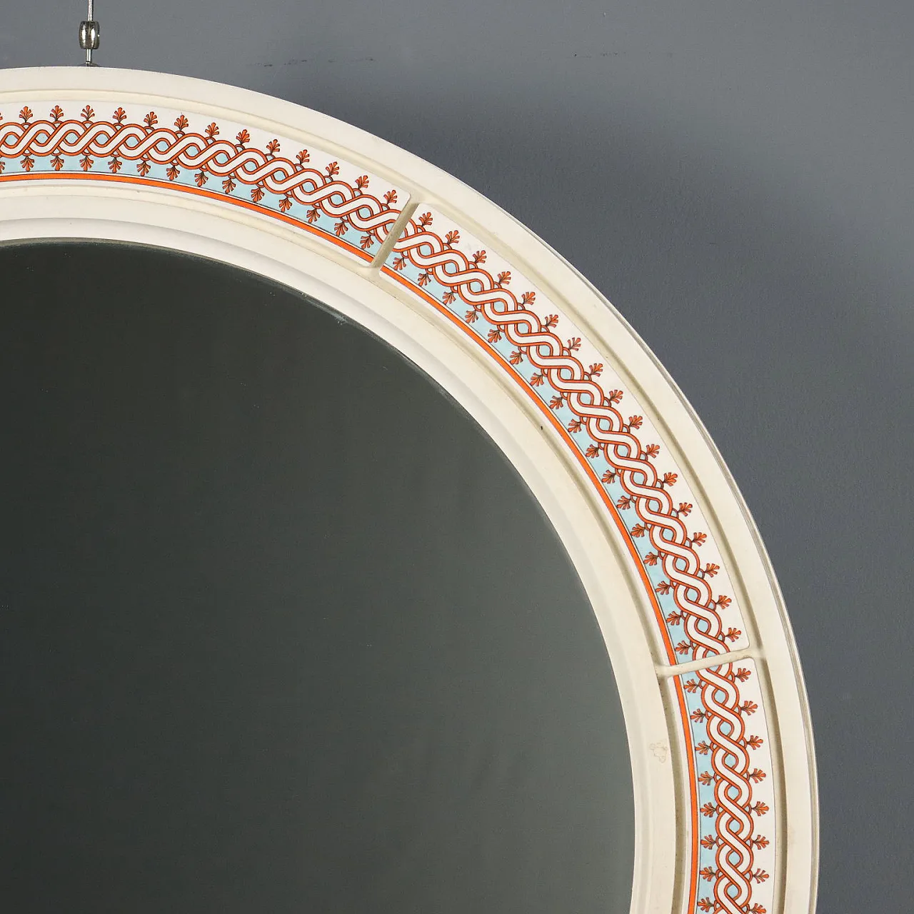 Specchio da parete rotondo con cornice in plastica, '900 4