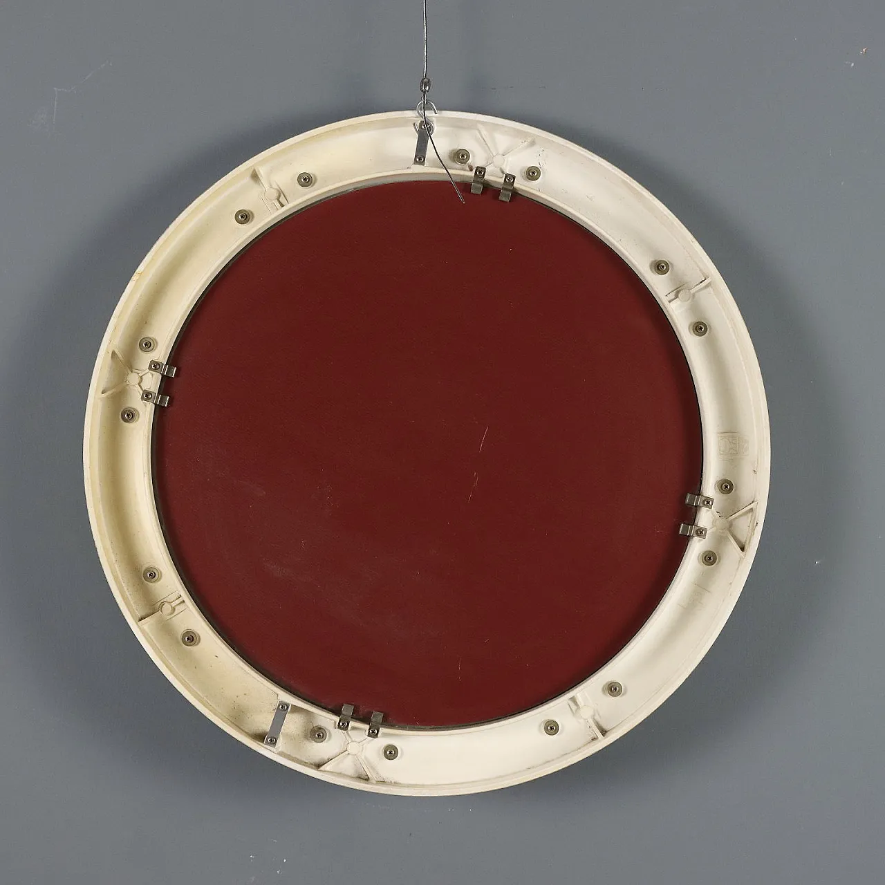 Specchio da parete rotondo con cornice in plastica, '900 8