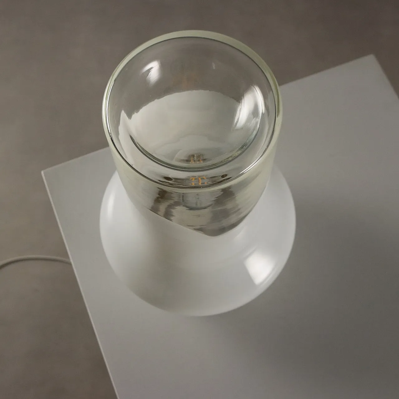 Two-tone Murano glass table lamp, 20th century 5