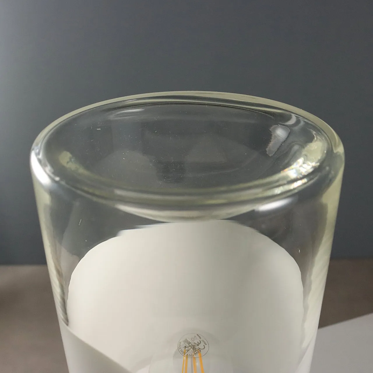 Two-tone Murano glass table lamp, 20th century 9