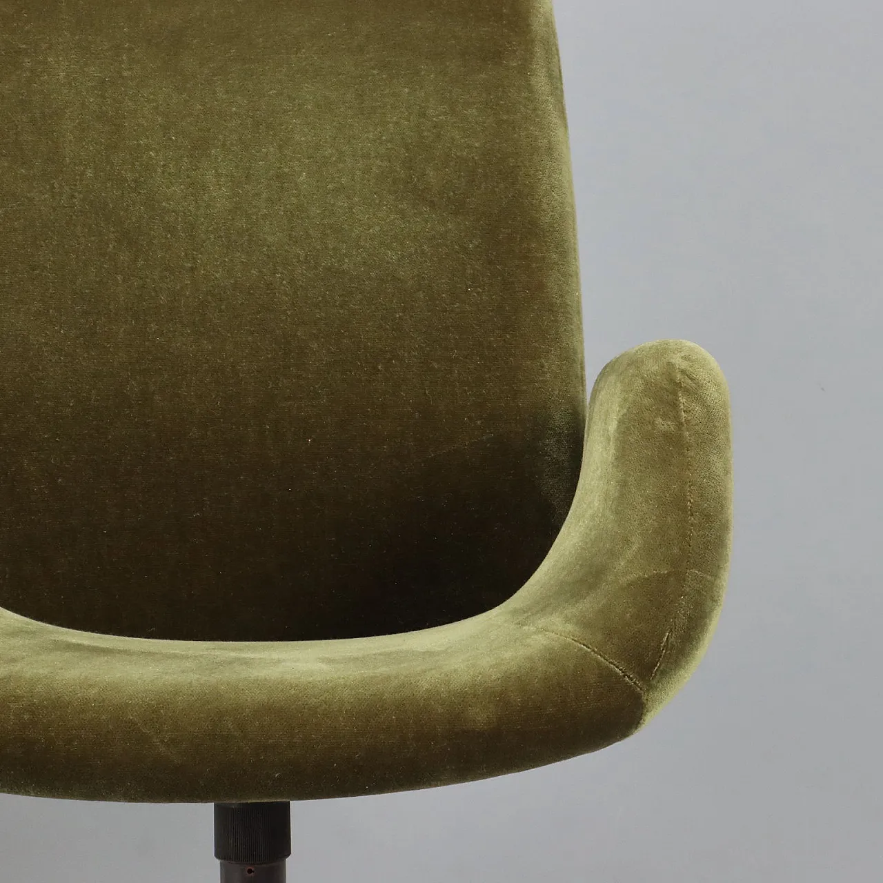 Pair of armchairs in foam, fabric and metal, 20th century 7