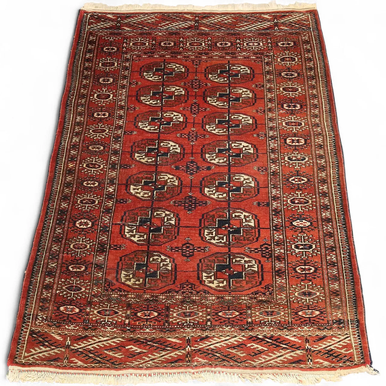 Bokhara wool rug, fine weave, handmade, 20th century 8