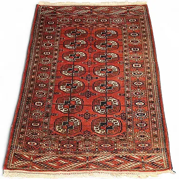 Bokhara wool rug, fine weave, handmade, 20th century