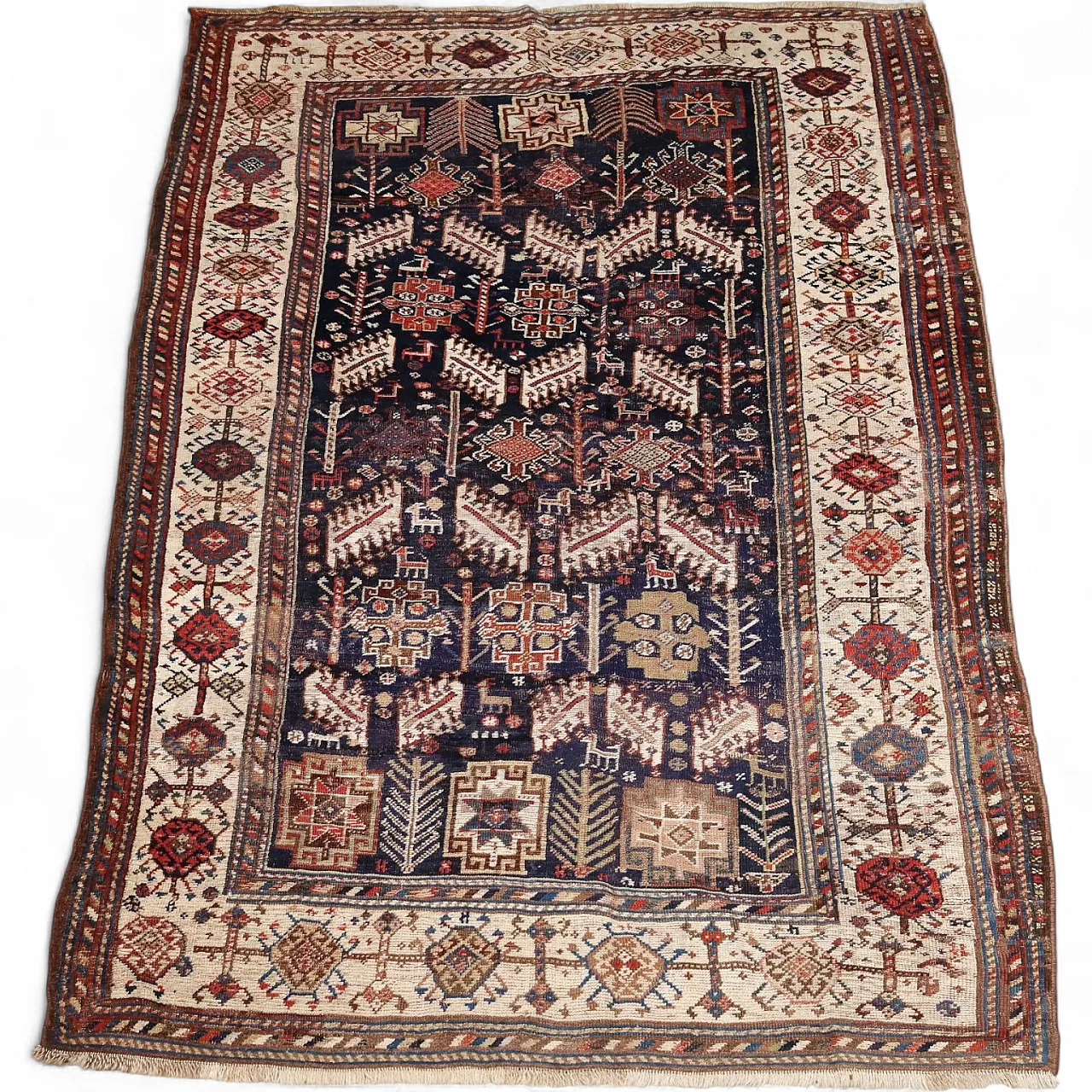 Shiraz wool carpet, large knot, handmade, 20th century 8