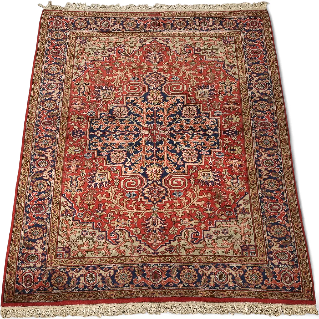 Tabriz carpet in cotton and wool, large knot, handmade, 20th century 8