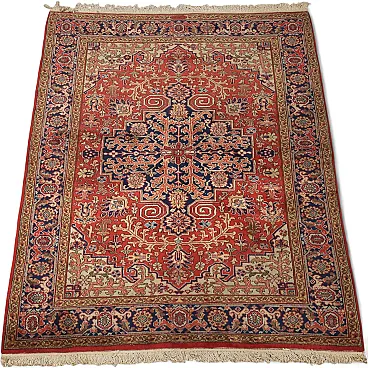 Tabriz carpet in cotton and wool, large knot, handmade, 20th century
