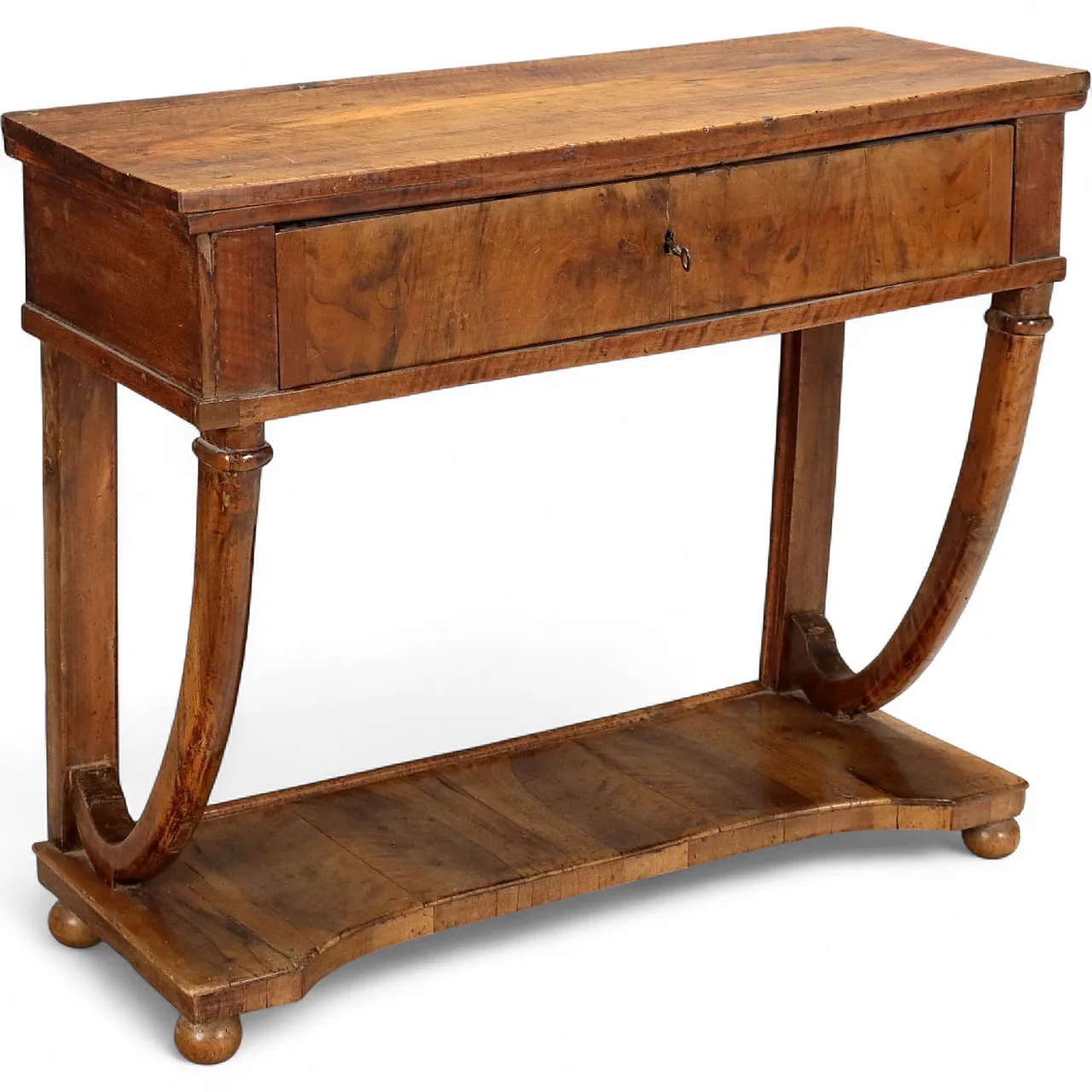 Empire console table in walnut, early 19th century 8
