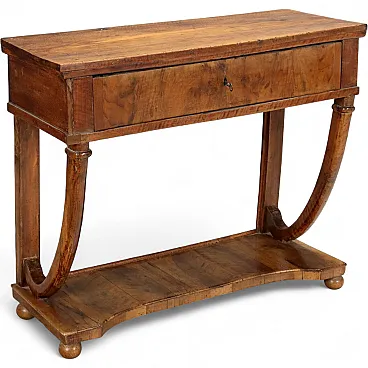 Empire console table in walnut, early 19th century