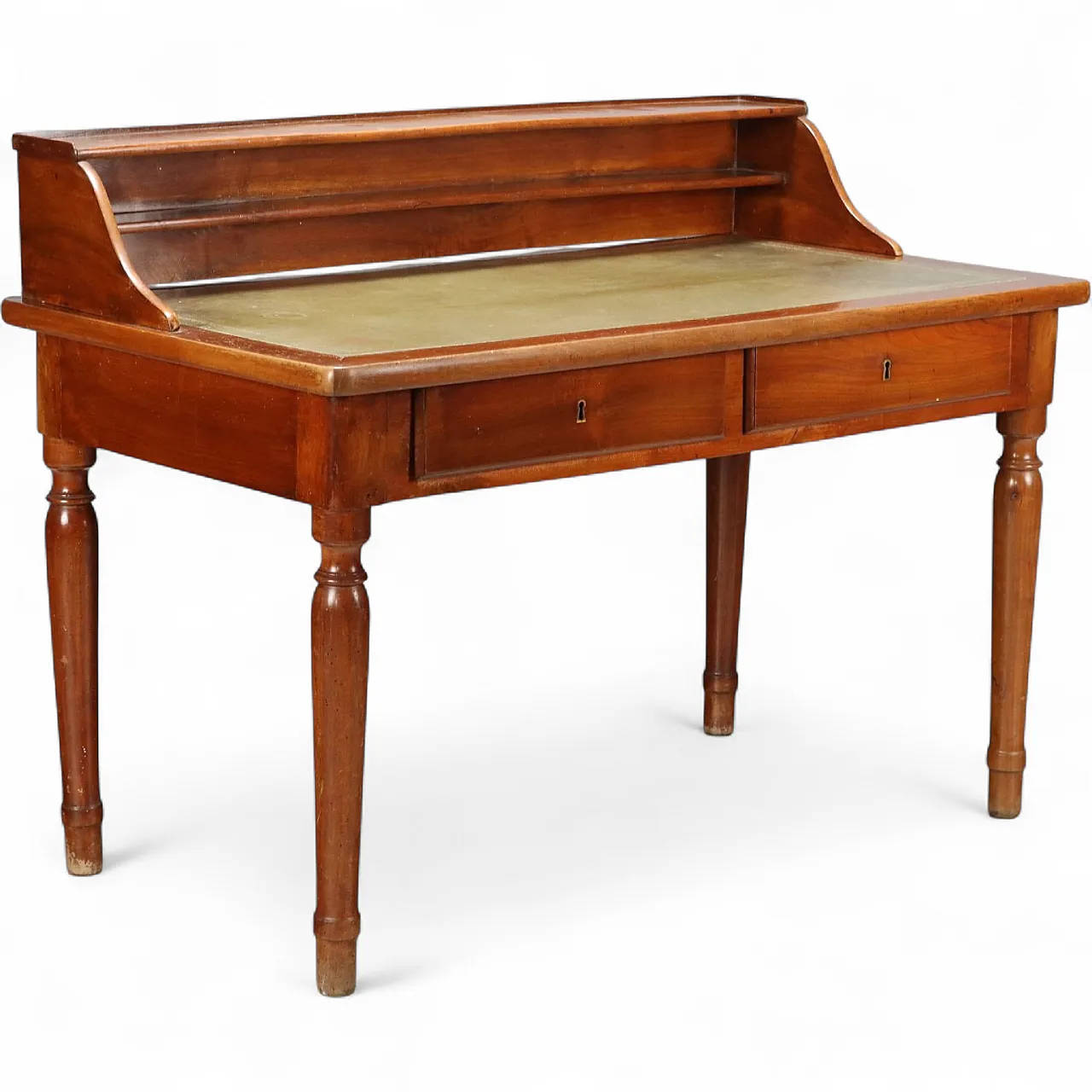 Walnut and leather desk, mid-19th century 10