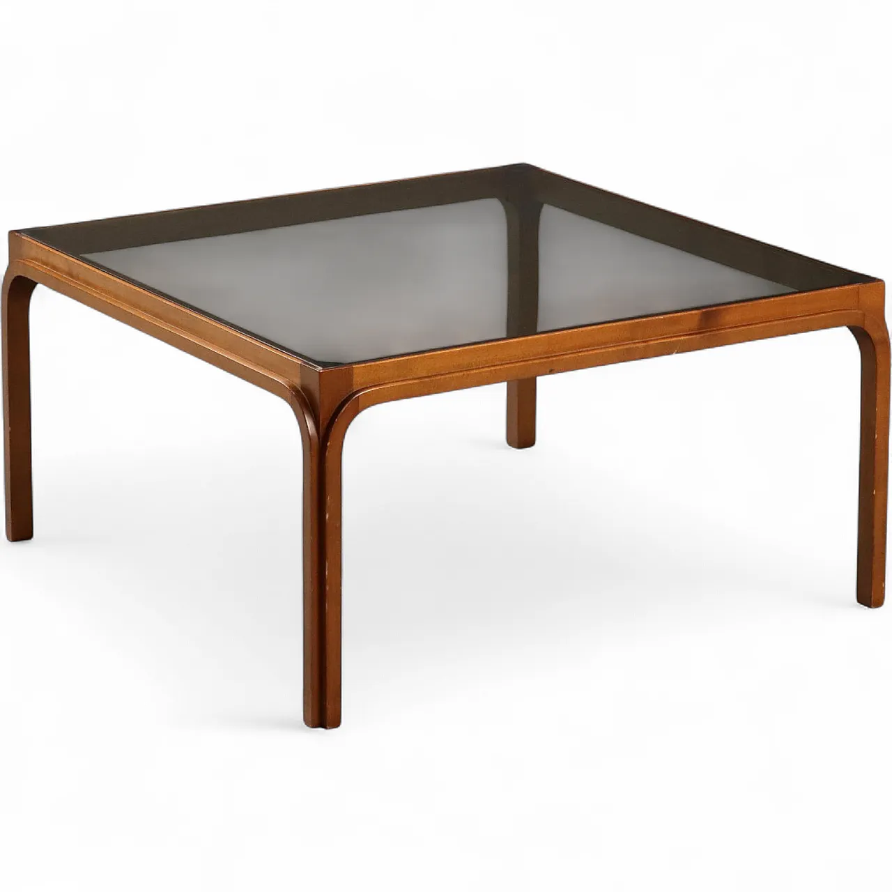 Structure in stained beech wood and smoked glass top, 20th century 9