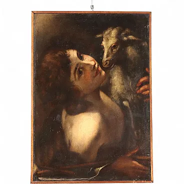 Saint John the Baptist, oil on panel, 18th century
