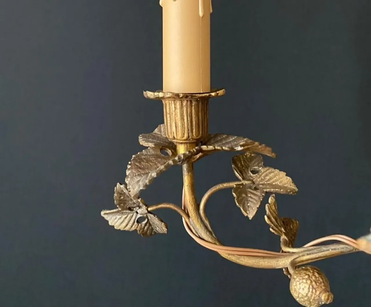 Pair of brass sconces, 1960s 5