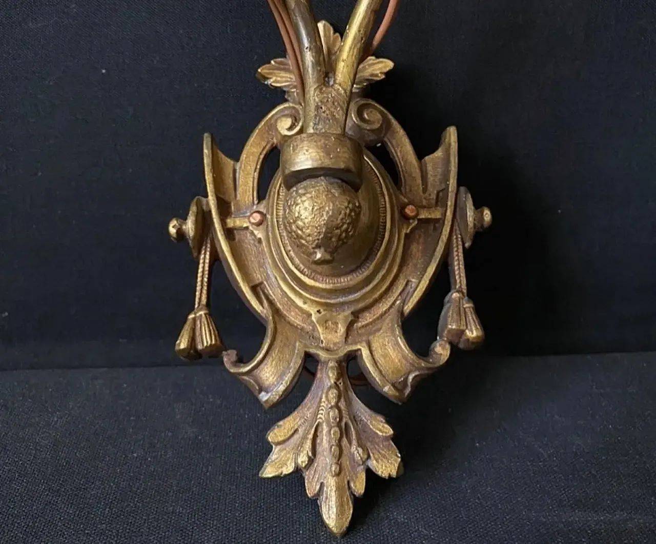 Pair of brass sconces, 1960s 8