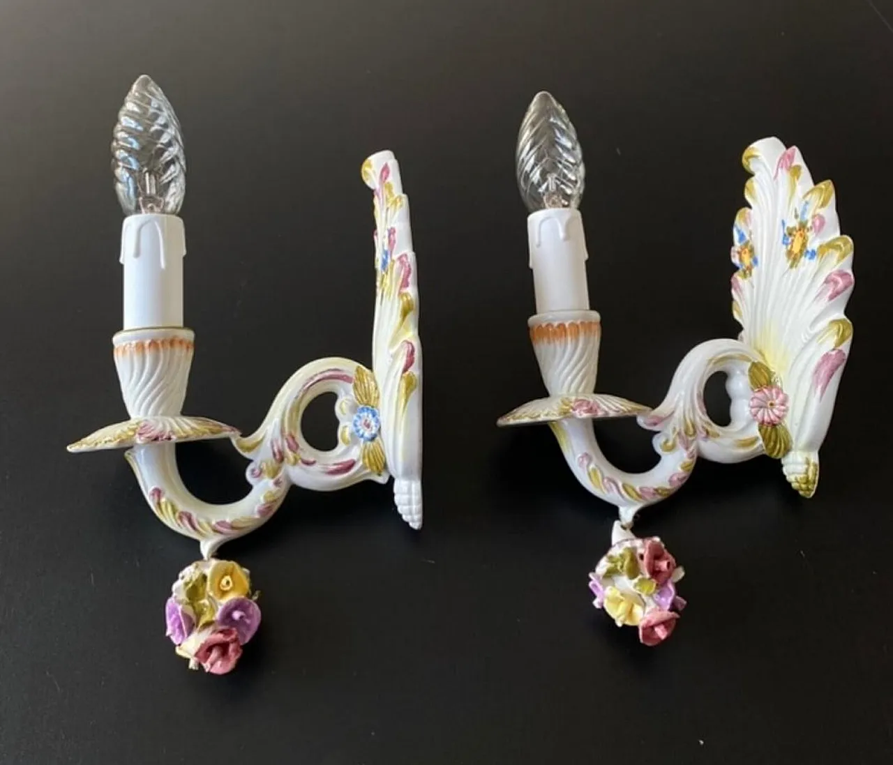 Pair of ceramic sconces, 1960s 3