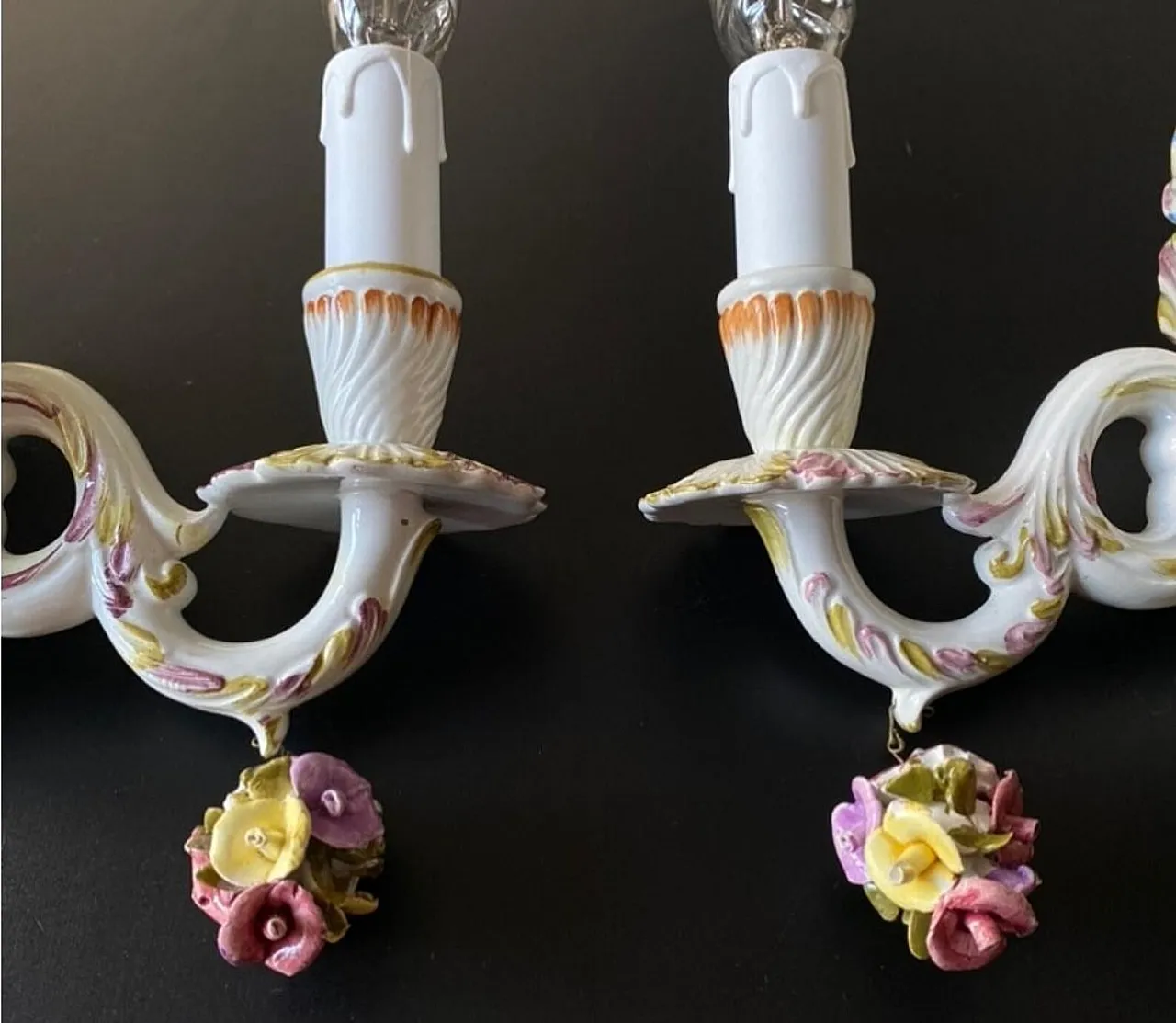 Pair of ceramic sconces, 1960s 8