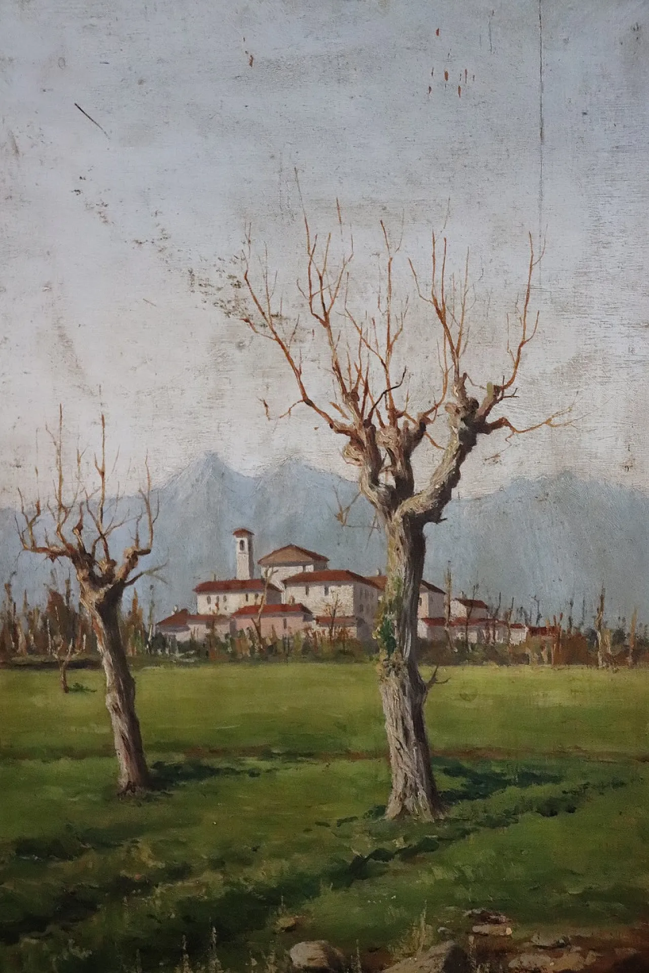 Rural landscapes, oil on panel, early 1900s 9