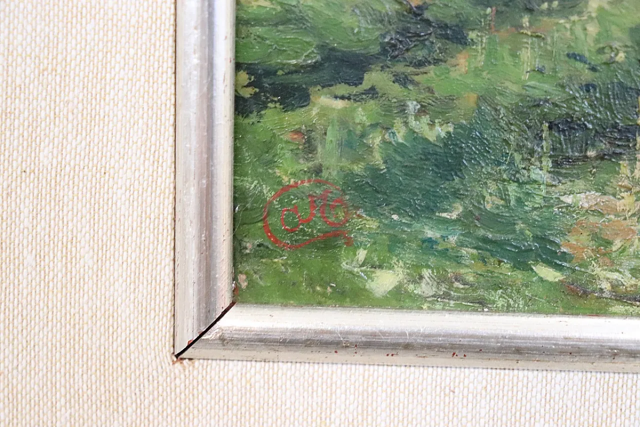 Rural landscapes, oil on panel, early 1900s 13