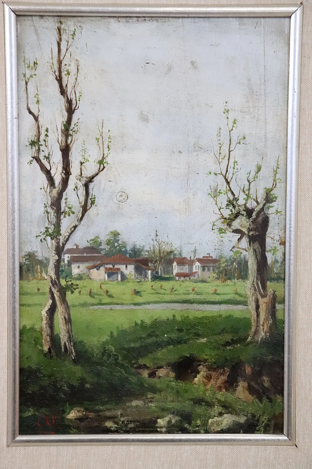 Rural landscapes, oil on panel, early 1900s 14
