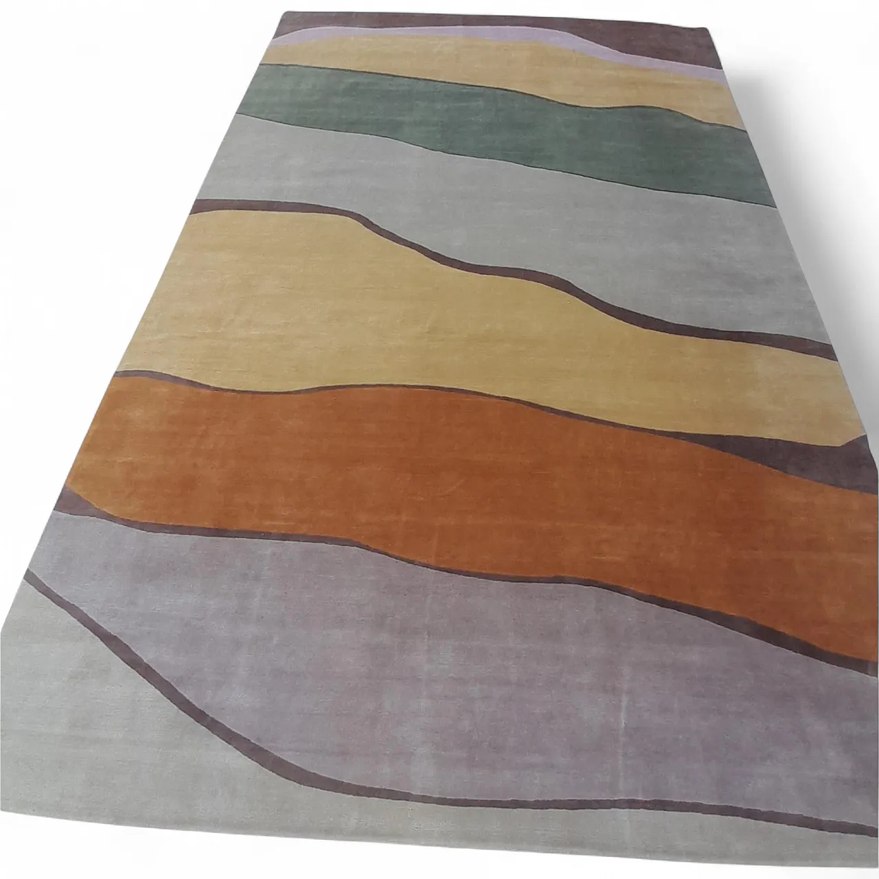 Large hand-knotted Tibetan rug in pure wool, 2000s 14