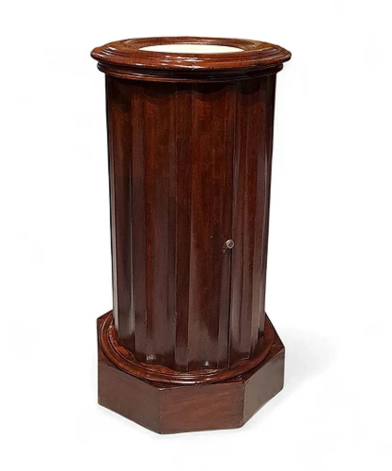 Mobiletto a colonna in mogano, metà '800 1