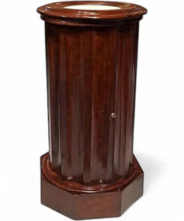 Mobiletto a colonna in mogano, metà '800