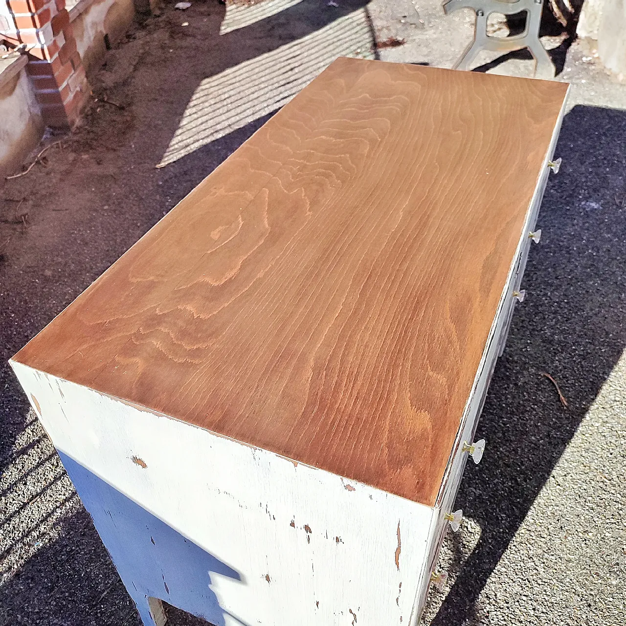 Flowers chest of drawers in shabby style, 20th century 5