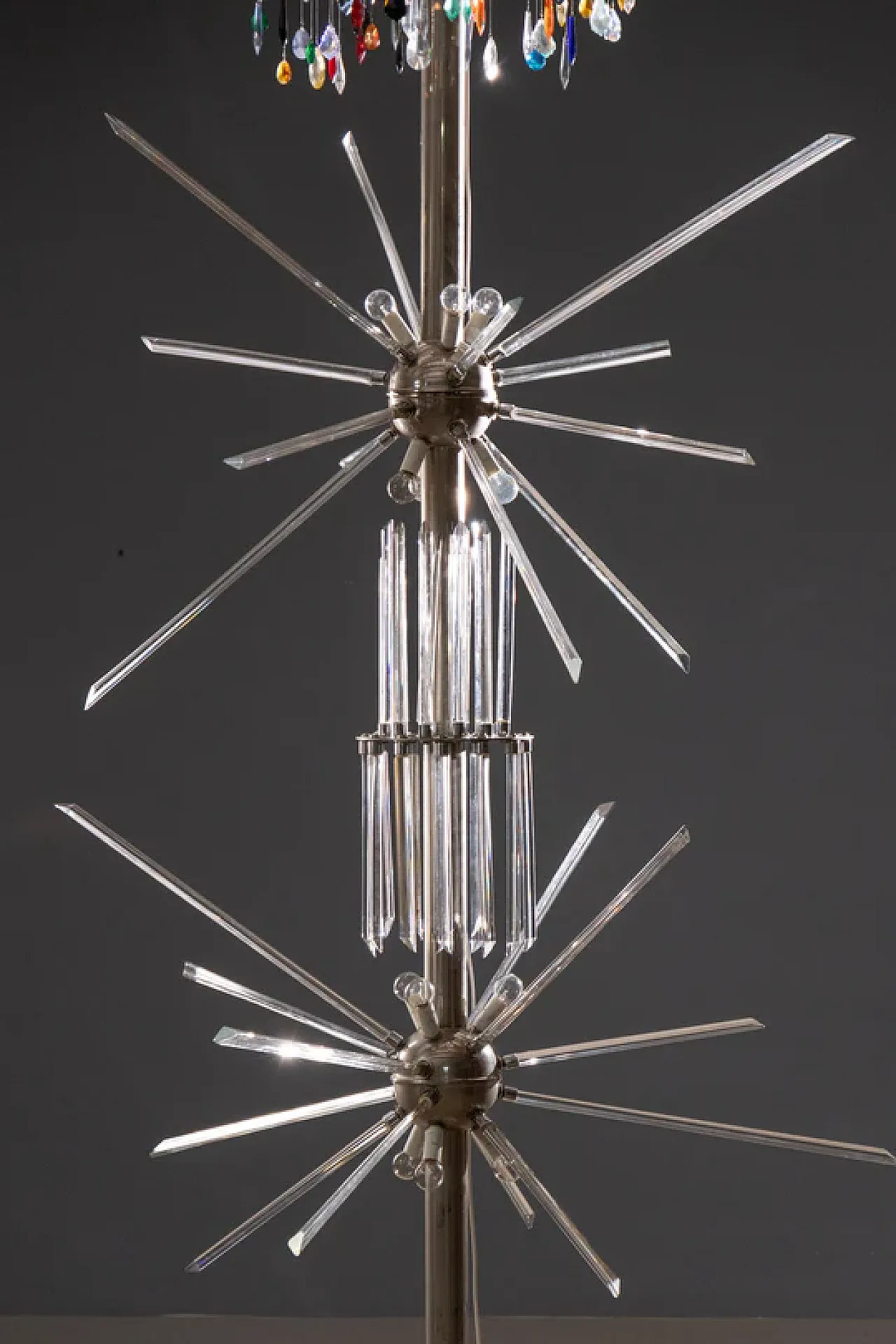 Floor lamp in glass and metal by René Roubíček, 1960s 4