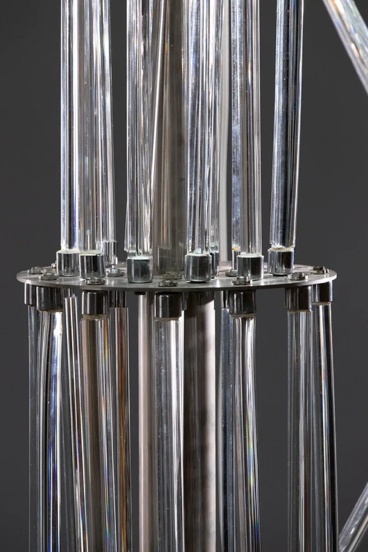 Floor lamp in glass and metal by René Roubíček, 1960s 6