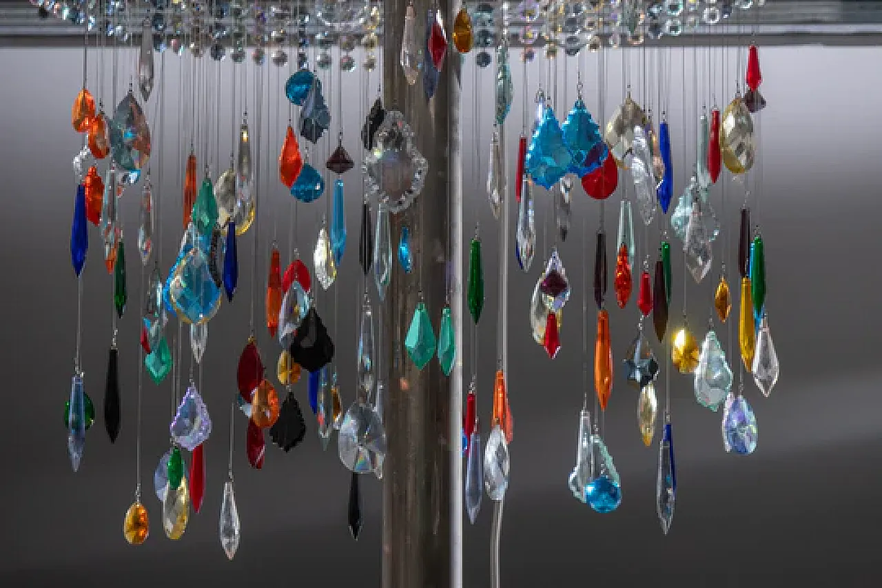 Floor lamp in glass and metal by René Roubíček, 1960s 7