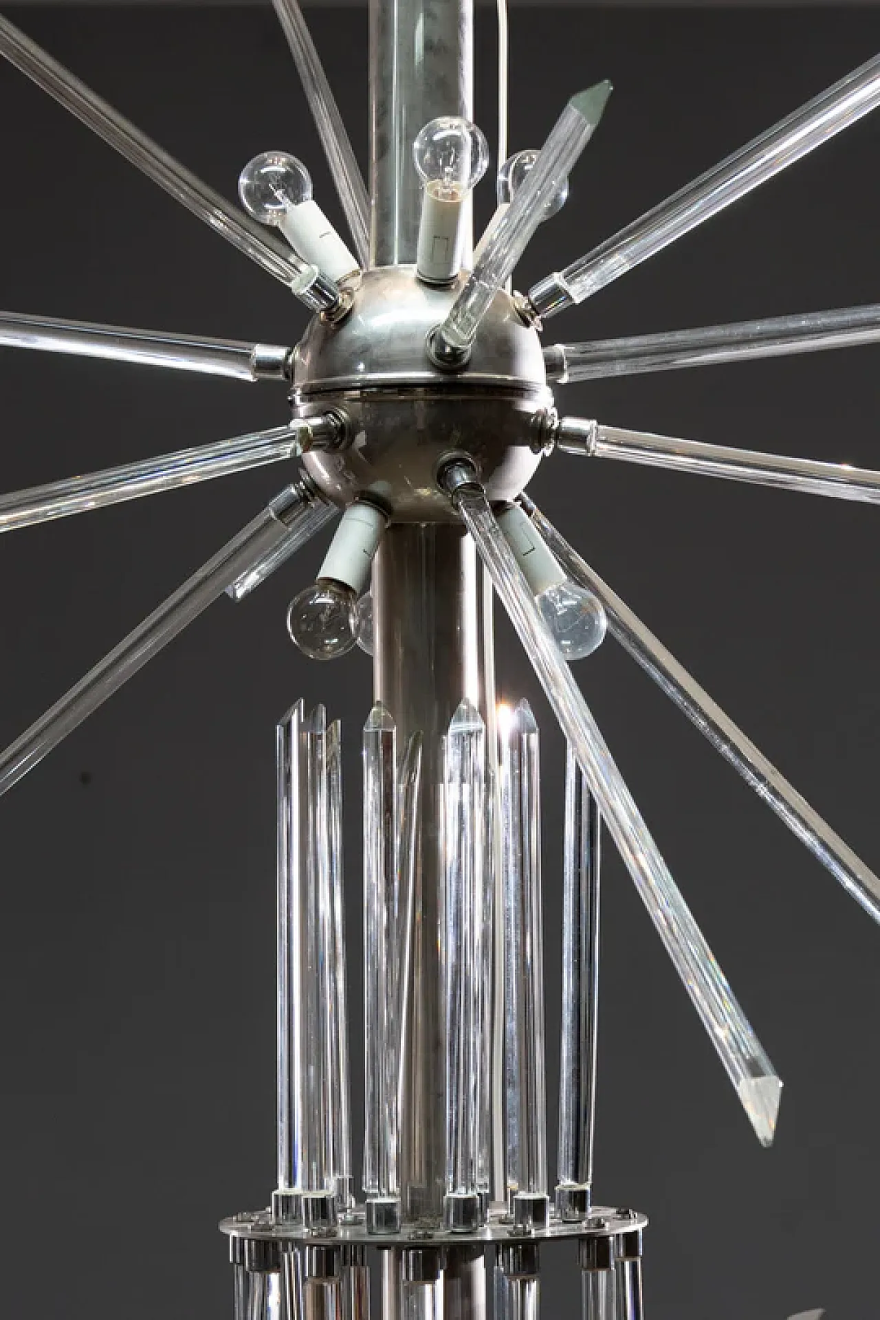 Floor lamp in glass and metal by René Roubíček, 1960s 9