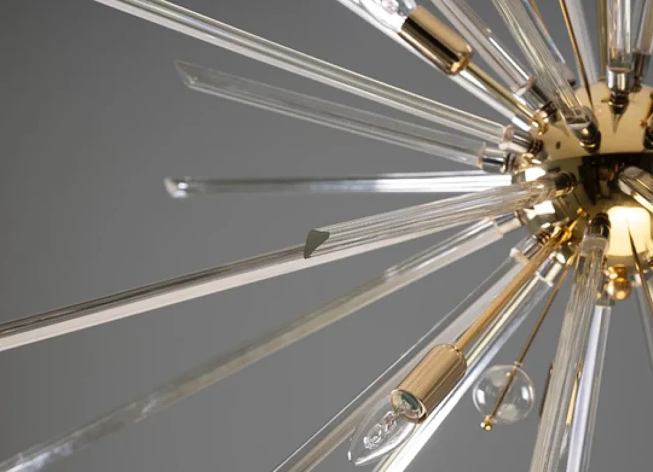 Floor lamp in glass and metal by René Roubíček, 1960s 10