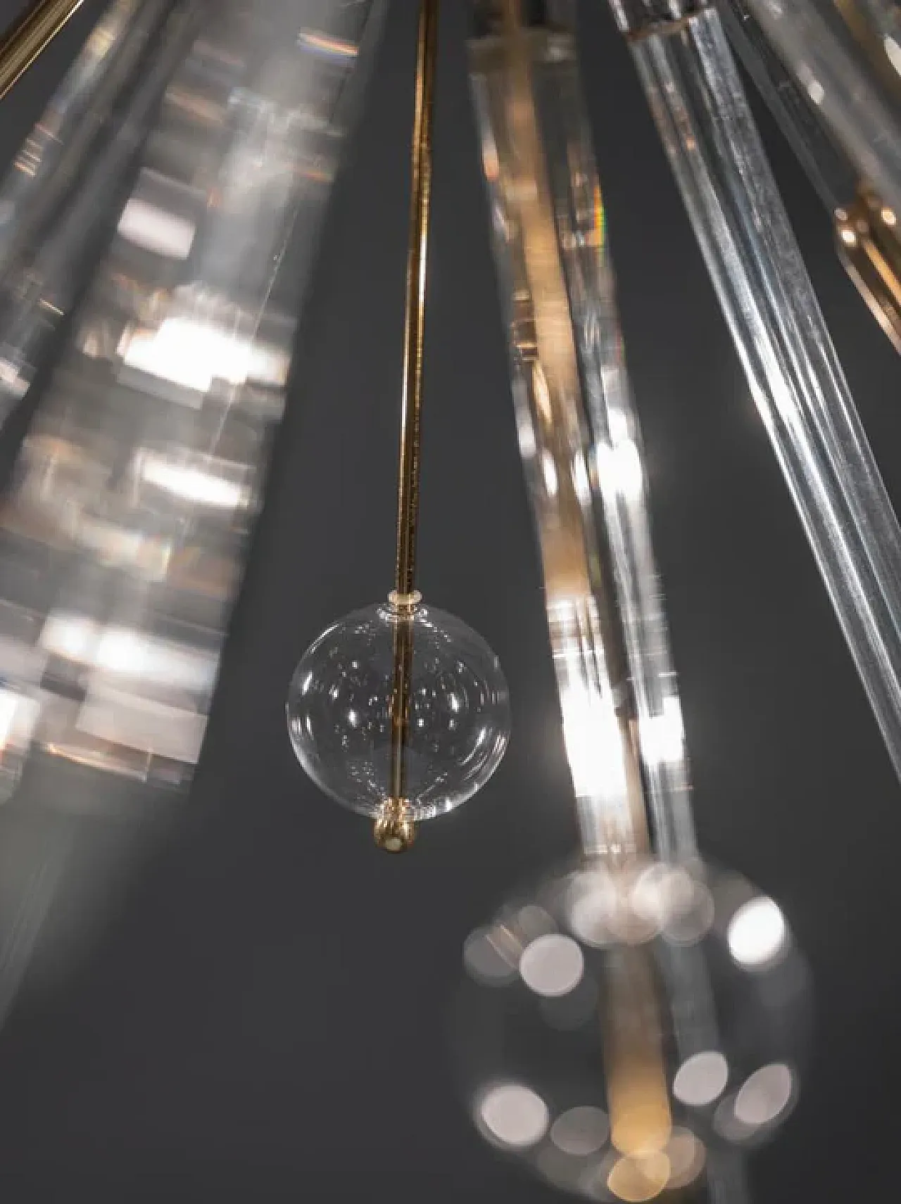 Floor lamp in glass and metal by René Roubíček, 1960s 11