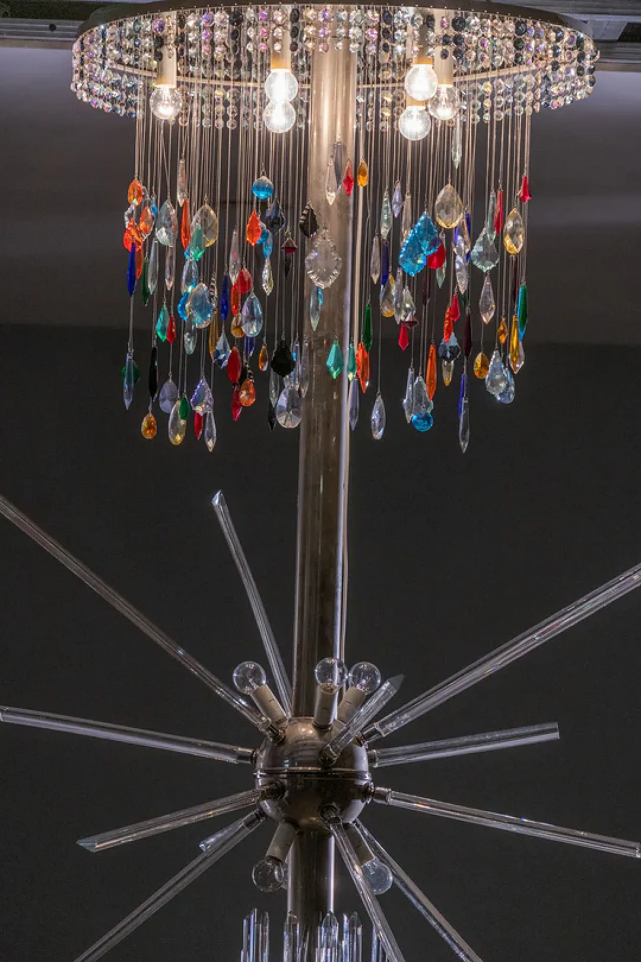 Floor lamp in glass and metal by René Roubíček, 1960s 12