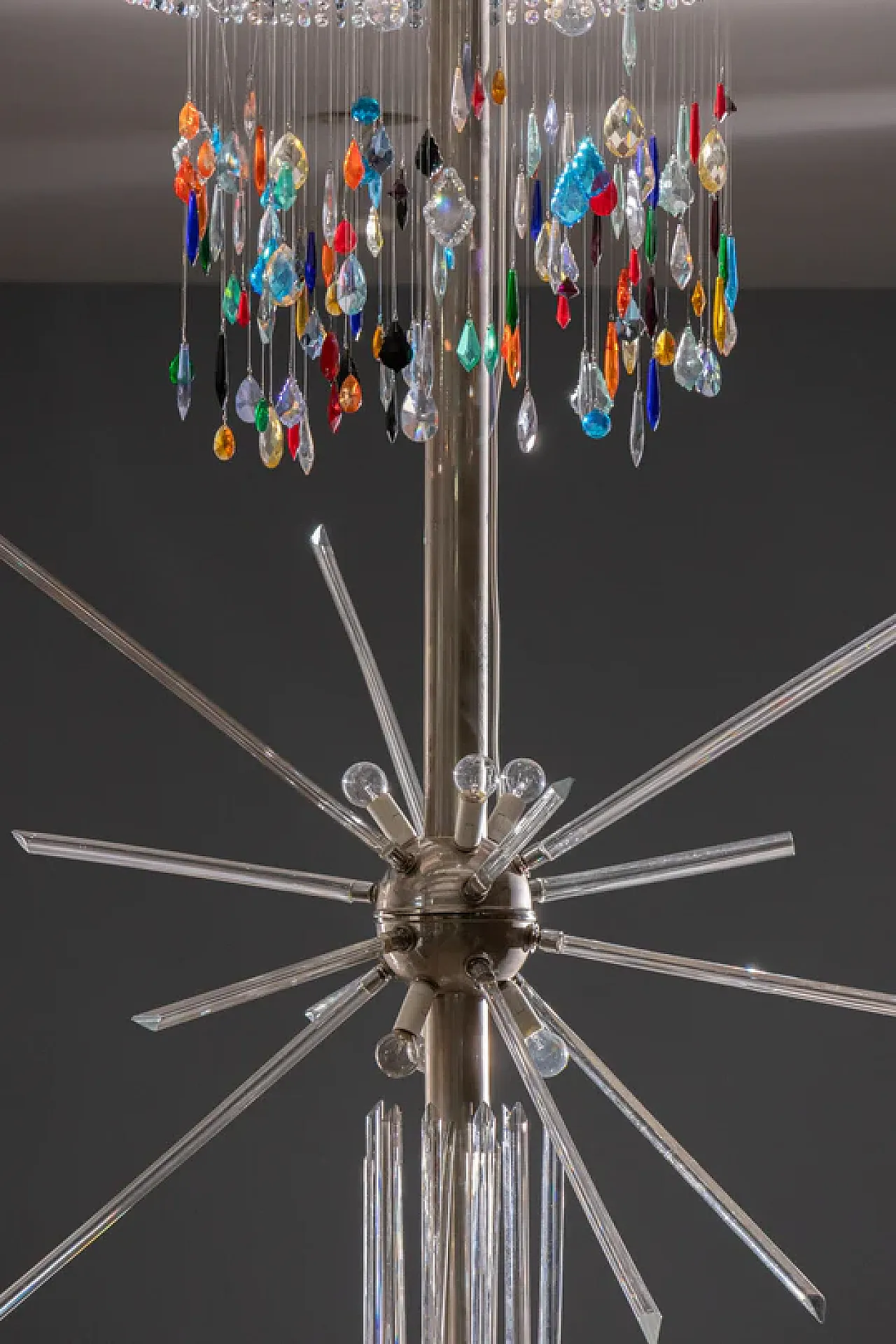 Floor lamp in glass and metal by René Roubíček, 1960s 14