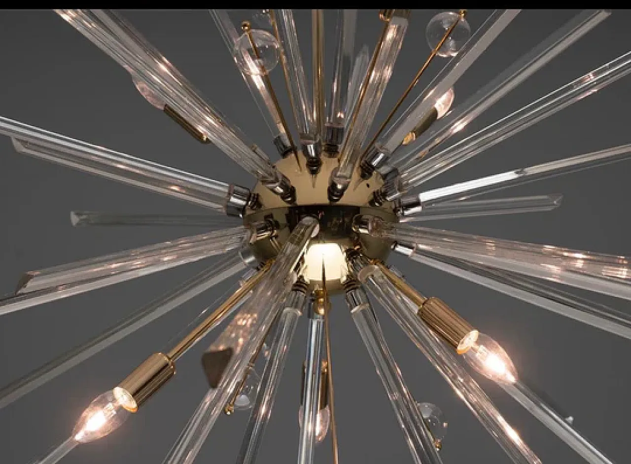 Floor lamp in glass and metal by René Roubíček, 1960s 15