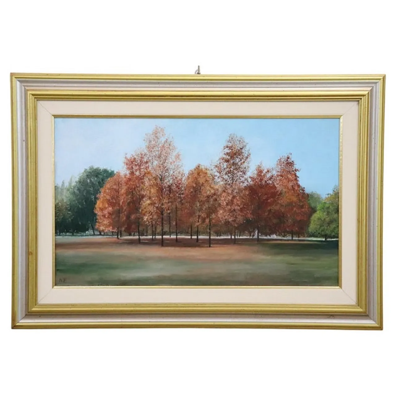 Autumn landscape, oil on canvas cardboard, 1900s 1