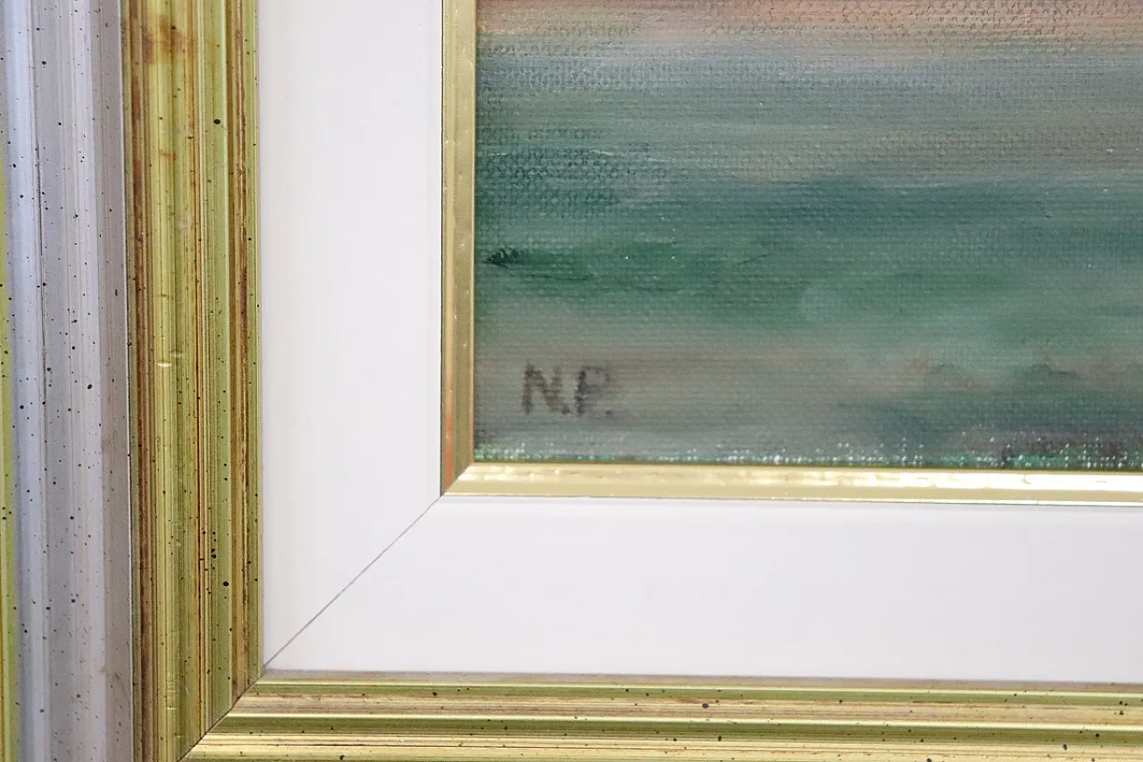 Autumn landscape, oil on canvas cardboard, 1900s 5