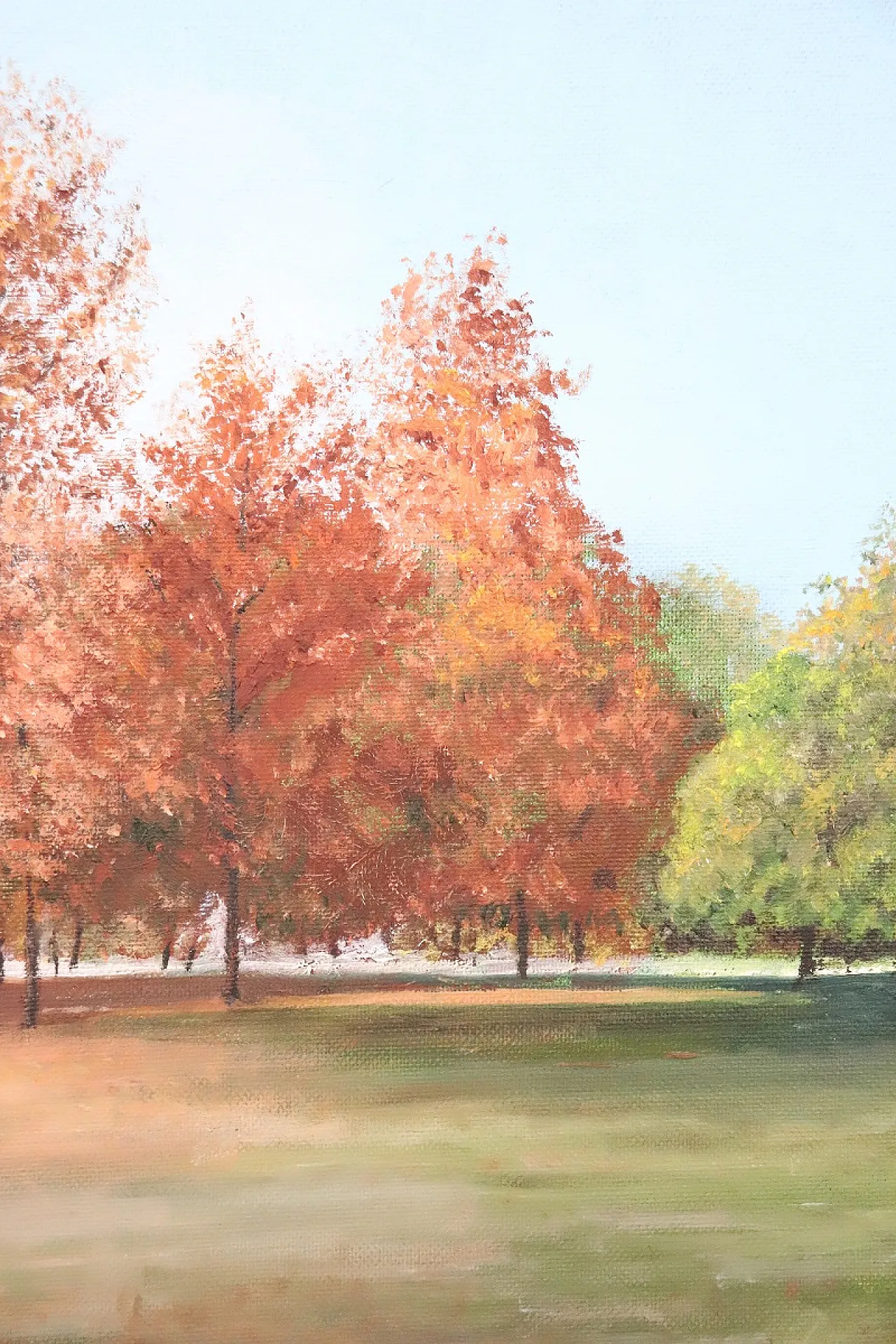 Autumn landscape, oil on canvas cardboard, 1900s 6